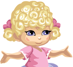 Hair with wavy ringlets